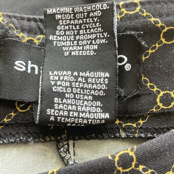 Sharagano Black Skinny Pants w/ Gold Chain Link Design size 16 - Picture 6 of 6